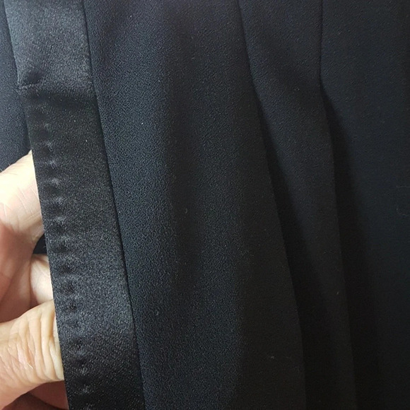 Tom Ford wool/silk crepe dbl pleated satin trim ladies tuxedo formal pants - Picture 6 of 15